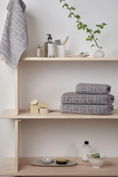 VINGA Verso OCS organic cotton towel, 4 pcs set - Vinga grey 