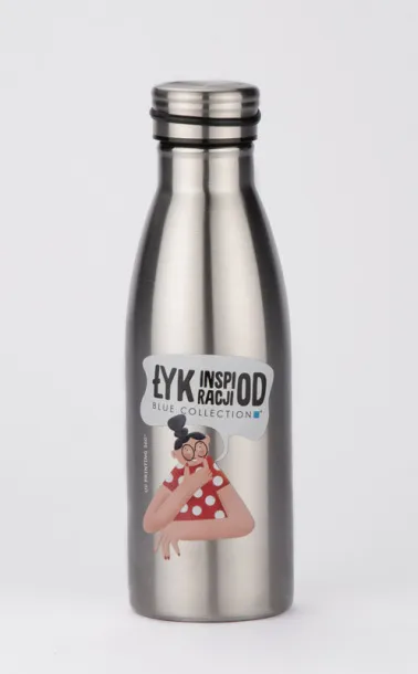 KONRA čelična boca, 600 ml Srebrna