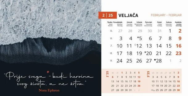  "MOTIVACIJSKI" 13 list., dim: 20,5x14,5 cm, stolni kalendar, koverta, P/50 Color