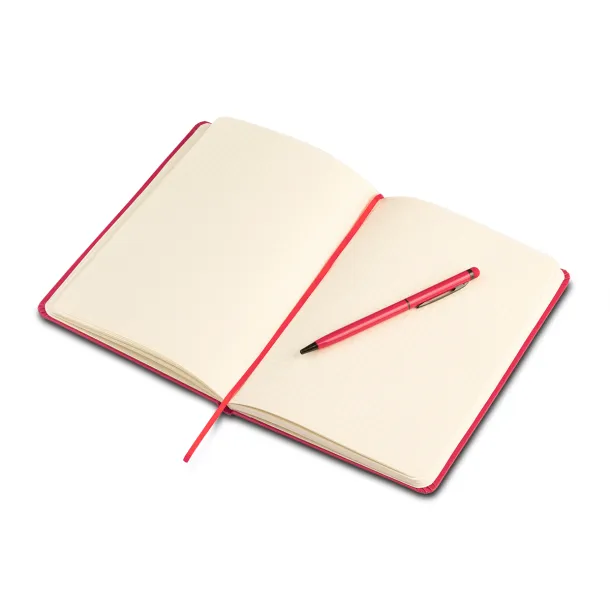 ABRANTES set notes i kemijska olovka, cca A5 Crvena