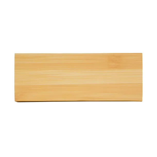 PELAK bamboo pen and torch keychain in a gift box Beige