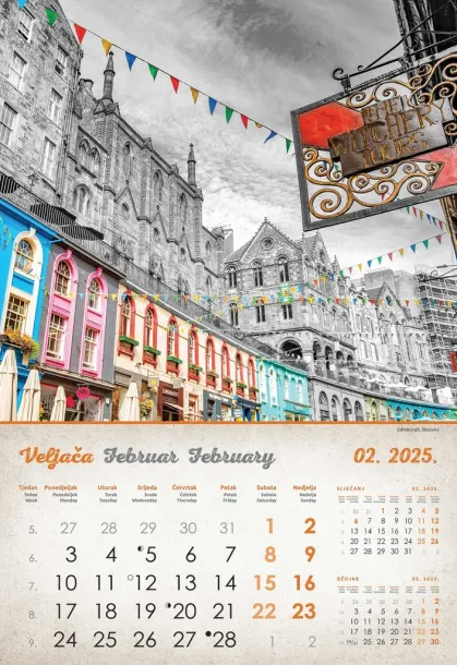  "VINTAGE GRADOVI" color kalendar Color