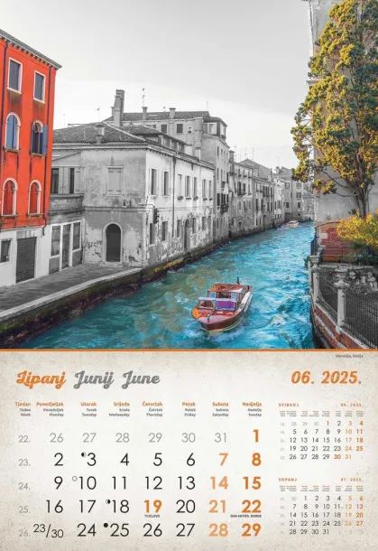  "VINTAGE GRADOVI" color calendar Color