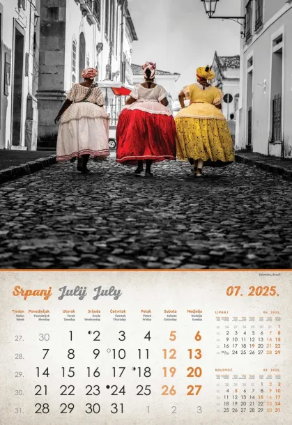  "VINTAGE GRADOVI" color calendar Color