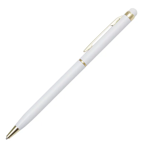 TOUCH TIP GOLD aluminum ballpoint pen White