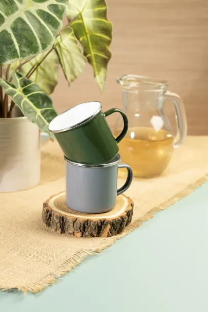 Enavint enamel mug Grey White