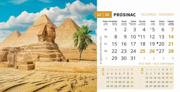  "BISERI SVIJETA" 13 sheets, format: 20,5x14,5 cm, desk calendar, envelope, P/50 Color