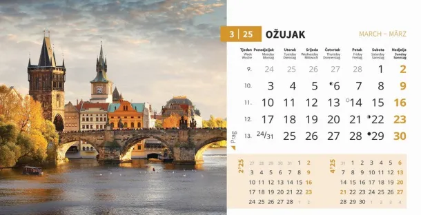  "BISERI SVIJETA" 13 sheets, format: 20,5x14,5 cm, desk calendar, envelope, P/50 Color