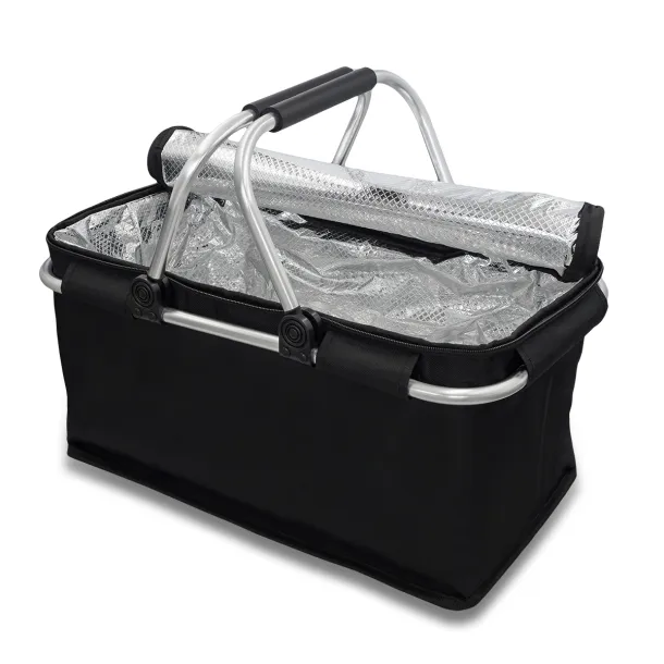 HURON insulated picnic basket Black