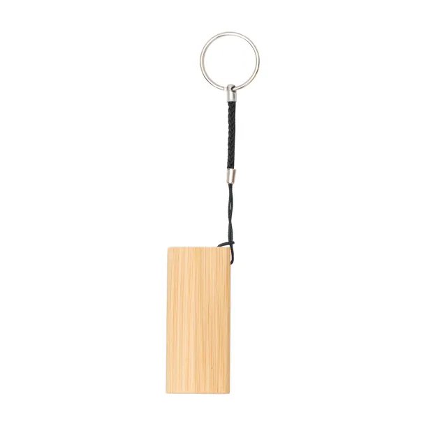 KEYHOLD bamboo keyring with phone stand Beige