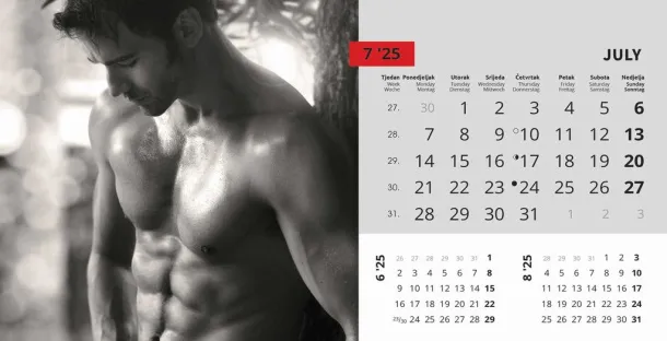  "MASCULINE" 13 sheets, format: 20,5x14,5 cm, desk calendar, envelope, P/50 Color