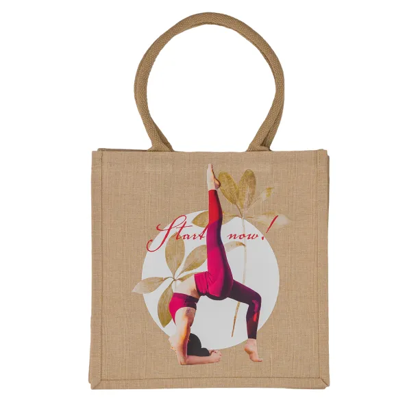 NATURAL SHOPPER Laminirana torba za kupovinu od jute Bež