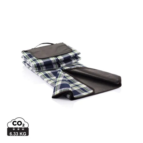  Tartan picnic blanket - XD Collection Navy Blue 