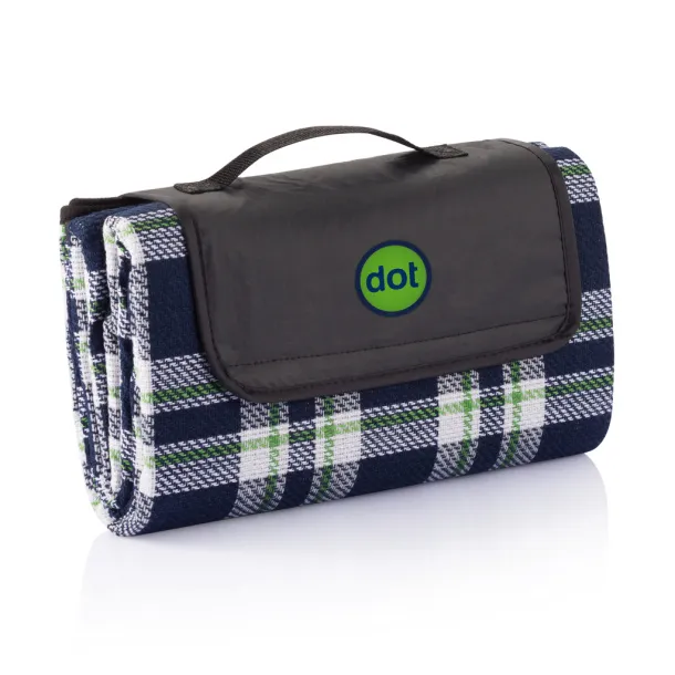  Tartan picnic blanket - XD Collection Navy Blue 