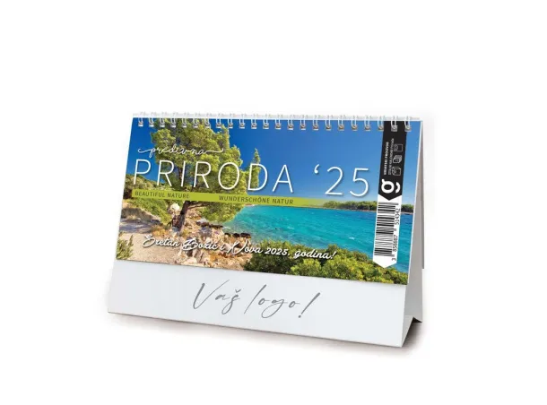  "PRIRODA" 13 sheets, format: 20,5x14,5 cm, desk calendar, envelope, P/50 Color