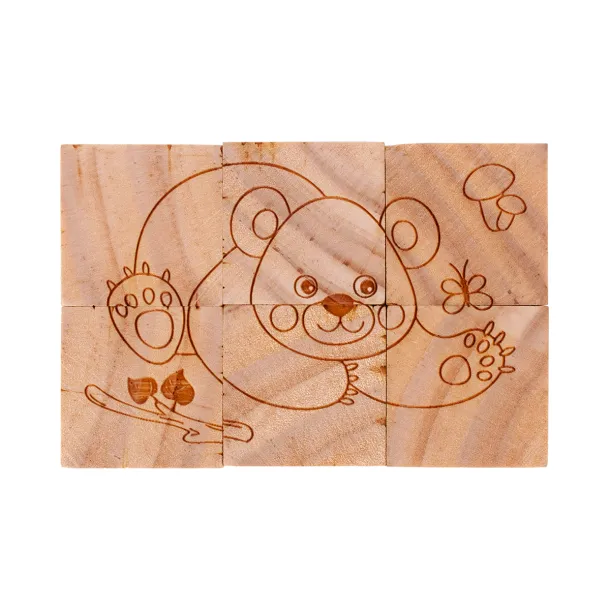 ANIMAL WORLD drvena slagalica Bež