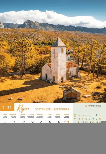  "NACIONALNI PARKOVI HRVATSKE" color kalendar Color