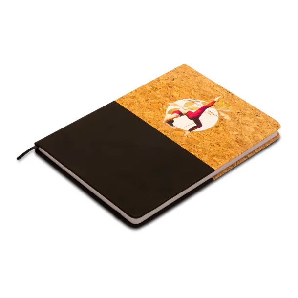 GIRONA A5 notebook with lined pages, 80 pages Black
