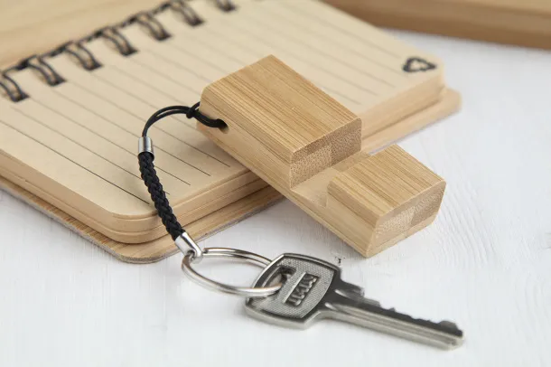 Dulloo mobile holder keyring Natural