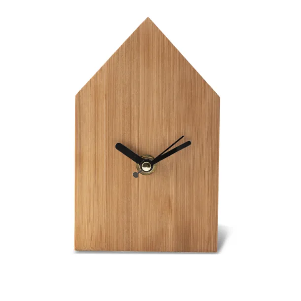 LA CASA bamboo clock Brown