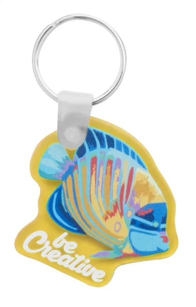CreaFob custom made keyring transparent yellow