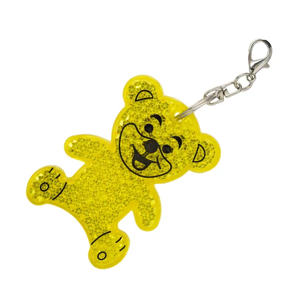 TEDDY RING reflective key ring Light yellow