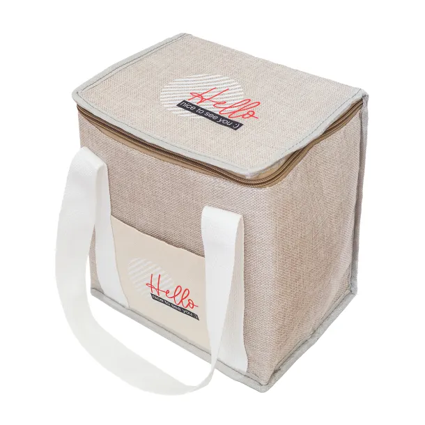 LONI insulated juta lunch bag Beige