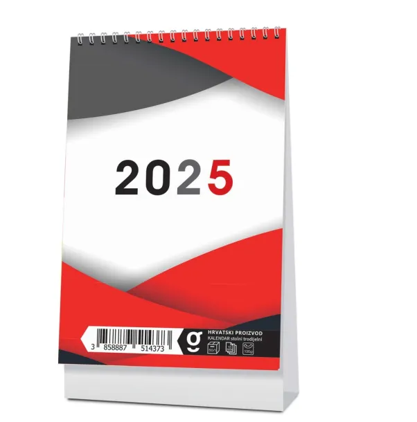  "TRODJELNI STOLNI VERTIKALNI" 12 list., dim: 10x19 cm, stolni kalendar, P/100 Color