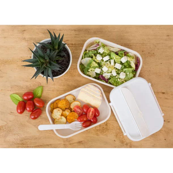 HEALTHYWAY dupla kutija za hranu, 1200 ml Bež