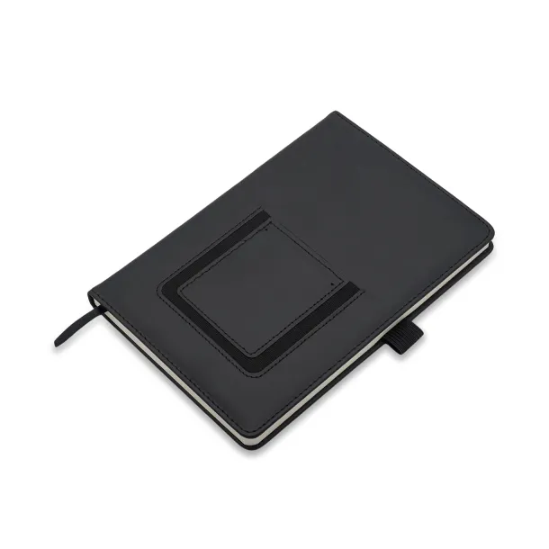 EIBAR notepad with phone pocket Black