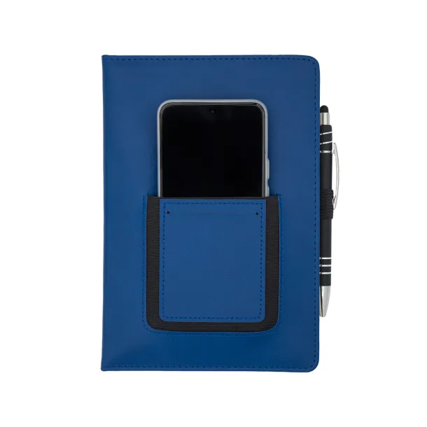 EIBAR notepad with phone pocket Dark Blue