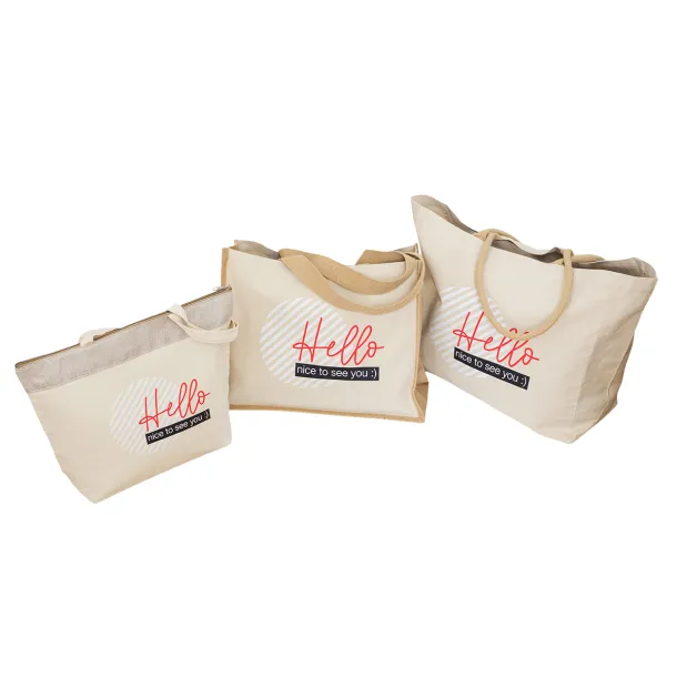 RAYA XXL cotton bag Beige