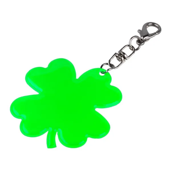 LUCKY CLOVER reflective key ring Green