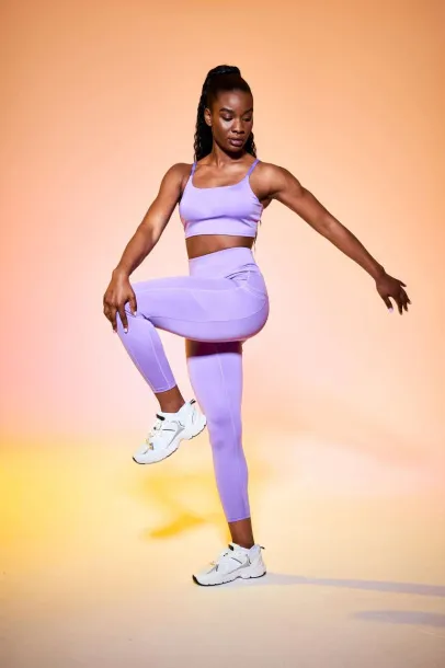  Ženski reciklirani sportski grudnjak - Just Cool Digital Lavender