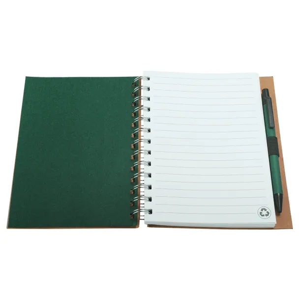 ECO notes s kemijskom olovkom, B6 Zelena