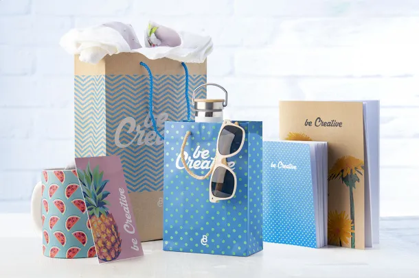 CreaShop S custom made paper shopping bag, small White