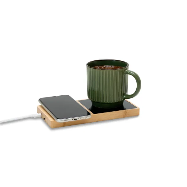 VALAIS wireless charger with a cup warmer Beige