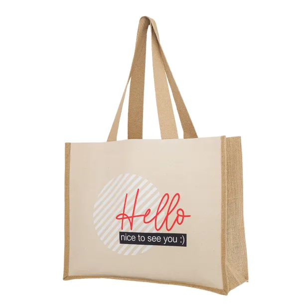MANNAR cotton-jute bag Beige