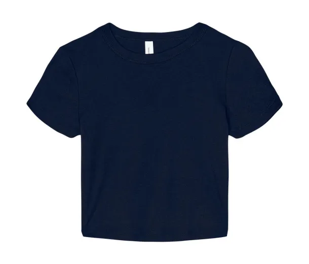  Women's Micro Rib Baby Tee - Bella+Canvas Solid Navy Blend