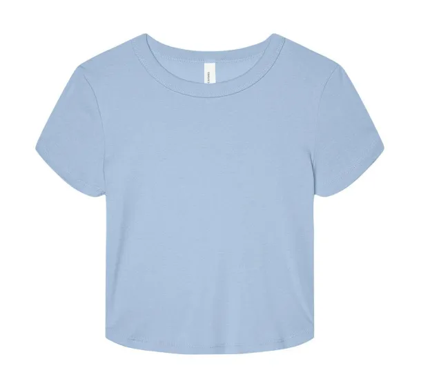  Women's Micro Rib Baby Tee - Bella+Canvas Solid Baby Blue Blend
