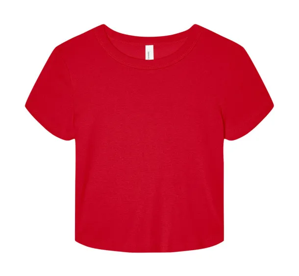  Women's Micro Rib Baby Tee - Bella+Canvas Solid Red Blend
