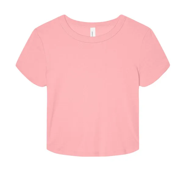  Women's Micro Rib Baby Tee - Bella+Canvas Solid Pink Blend