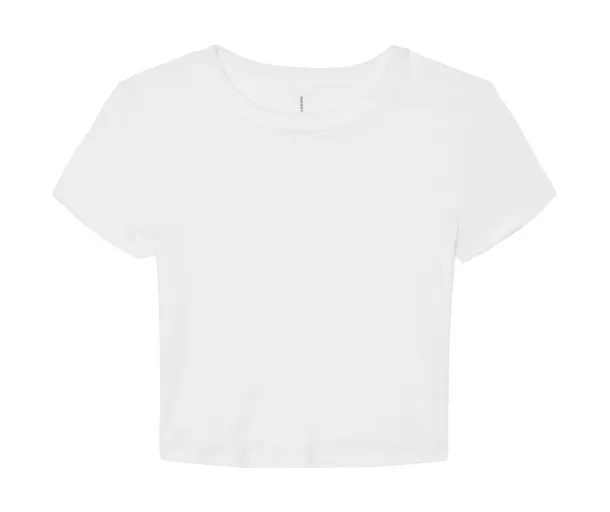  Women's Micro Rib Baby Tee - Bella+Canvas Solid White Blend