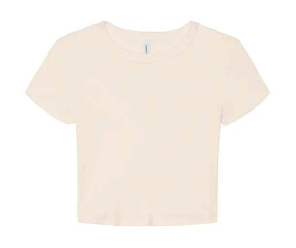  Ženska rebrasta kratka majica (baby tee stil) - Bella+Canvas Solid Natural Blend