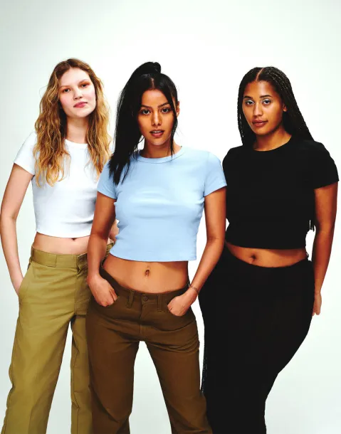  Ženska rebrasta kratka majica (baby tee stil) - Bella+Canvas