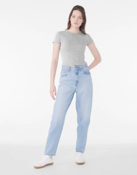  Ženska rebrasta kratka majica (baby tee stil) - Bella+Canvas