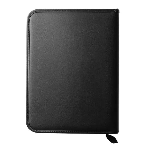 SOLARINO A A4 zipper portfolio Black