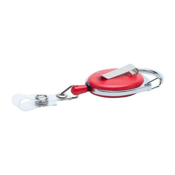 SKIPASS skipass tag with carabiner Red