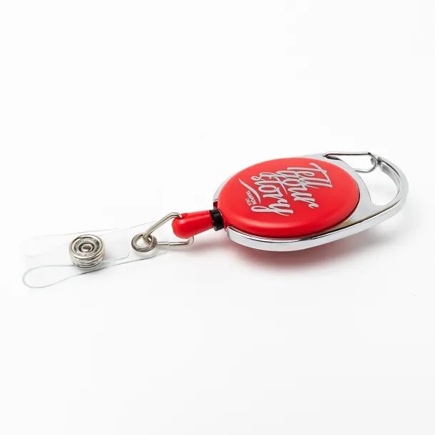 SKIPASS skipass tag with carabiner Red