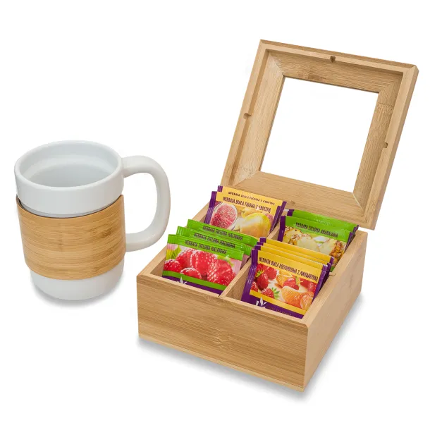TUKAO bamboo tea box brown Brown